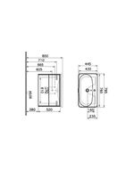 Nest Тумба с раковиной c 2мя ящиками 80 см с LED подсветкой цвет дерево VITRA арт-56147 — фото 3, Тумбы с раковиной