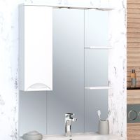 Зеркальный шкаф ELEGANSE 75 /хром/левый/ AQUA DE MARCO 1075CELE/L — фото 1, Зеркальные шкафы в ванную