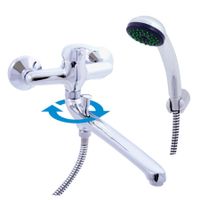 Товар: Смеситель Sazava для ванной с подвижным изливом и душевым комплектом, арт-SA557.5/1 - фото 3 Смеситель Sazava для ванной с подвижным изливом и душевым комплектом, арт-SA557.5/1 — фото 3, Смеситель для ванны