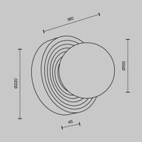 Настенный светильник (бра) Maytoni MOD403WL-01GR — фото 2, Бра
