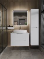 Orange Line Li-80TuwMDF+B08-640W тумба с раковиной подвесная 80 см, белый Li-80TuwMDF+B08-640W — фото 5, Тумбы с раковиной