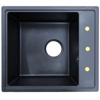 Кухонная мойка AZARIO Milas 480х420х197 кварцевая, прямоугольная, сифон в комплекте, цвет Черный арт-CS00097668 — фото 7, Кухонные мойки