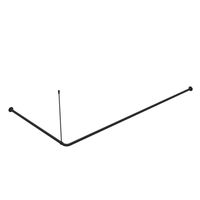 Угловой карниз для ванной комнаты, 90-180 см, черный, IDDIS, 060A200i14 — фото 1, Карнизы для ванной