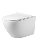 Agger Унитаз подвесной безободковый TORNADO белый с инсталляцией, микролифт, кнопка смыва белая арт-ATI09150L+APB288 — фото 4, Комплекты унитаз + инсталляция