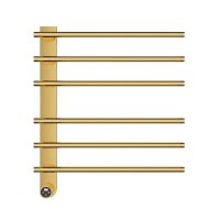 AQM3116BG Полотенцесушитель электрический 520*624 c терморегуляторм, цвет: золото шлифованное. — фото 1, Электрические полотенцесушители