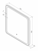 Зеркало арт-КАП-02-70_70-14 — фото 7, Зеркала в ванную комнату