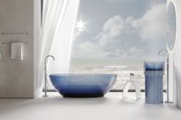 Прозрачная ванна ABBER Kristall AT9701Saphir синяя — фото 2, Ванны из полиэфирной смолы