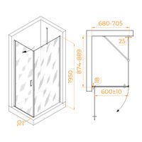 Душевой уголок RGW LE-034 (LE-003 + Z-14) 700x900 351203479-11 — фото 1, Душевые уголки