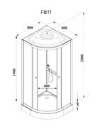 Ограждение VIVA90B N душевое Ceruttispa без поддона (90x90x195) — фото 187, Прямоугольные душевые уголки