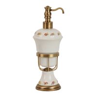 PROVANCE Дозатор жидкого мыла настольный, керамика с декором/бронза 17619 — фото 1, Дозаторы