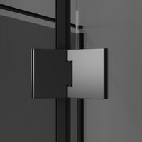 Товар: Душевое ограждение Niagara Nova NG-2831-34BLACK (90х90х195) квадрат,черный матовый,дверь распашная,стекло тонированное,1 место - фото 11 Душевое ограждение Niagara Nova NG-2831-34BLACK (90х90х195) квадрат,черный матовый,дверь распашная,стекло тонированное,1 место — фото 11, Квадратные душевые уголки