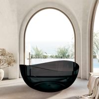 Прозрачная ванна ABBER Kristall AT9705Onyx черная — фото 2, Ванны из полиэфирной смолы