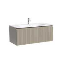 Тумба подвесная SANCOS Code 990х453х400, c одним ящиком оснащенным доводчиками, цвет серая платина , арт. CD100GP — фото 5, Тумбы под раковину