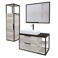 Товар: Пенал подвесной "ЛОФТ-40 см" универсальный шанико/металл черный 304002 - фото 2 Пенал подвесной "ЛОФТ-40 см" универсальный шанико/металл черный 304002 — фото 2, Пеналы для ванной комнаты