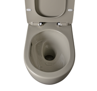 Унитаз Scarabeo GLAM BICOLORS подвесной безободковый цвет песочный матовый чаша внутри глянцевая арт-5201/TW B52 — фото 2, Подвесные унитазы