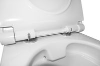 Унитаз подвесной Azario Geno 490х360х360 безободковый, с ультратонким сиденьем микроклифт (AZ2196D) арт-AZ-2196-D — фото 6, Подвесные унитазы