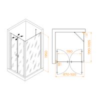 Душевой уголок RGW PA-144 (PA-104+Z-050-2+O-204) 900x1000 060814490-11 — фото 1, Душевые уголки