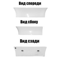 Раковина накладная Azario 485х410х125 прямоугольная, белый глянец арт-AZ-2258 — фото 3, Раковины накладные