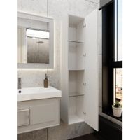 Пенал подвесной La Fenice Cubo , бежевый арт-FNC-05-CUB-C-30 — фото 5, Пеналы для ванной комнаты