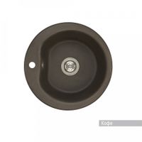 Мойка для кухни Мида 510x510x210 мм,круглая, кофе 1A712732MD280 — фото 1, Кухонные мойки