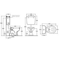 Бачок GLOBO PAESTUM настенный на средней трубе цвет белый арт-PA114BI — фото 3, Комплектующие для туалета
