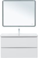 Тумба с раковиной Aquanet Эмбер 105 2 ящ. цв.белый матовый (раковина Urban) арт-00332498 — фото 8, Тумбы с раковиной