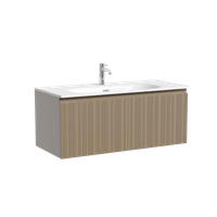 Товар: Тумба подвесная SANCOS Code 990х453х400, c одним ящиком оснащенным доводчиками, цвет серо- бежевый , арт. CD100GB - фото 5 Тумба подвесная SANCOS Code 990х453х400, c одним ящиком оснащенным доводчиками, цвет серо- бежевый , арт. CD100GB — фото 5, Тумбы под раковину