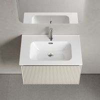 Тумба подвесная SANCOS Snob R 1.0 690х445х406, c одним ящиком оснащенным доводчиками Beige Soft, арт. SNR1.070CE — фото 2, Тумбы под раковину