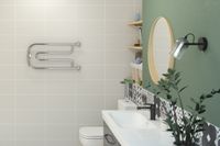 Полотенцесушитель водяной Стилье Дуэт 320х650 резьба-сгон 1" Без покрытия арт-00010-3265 — фото 2, Водяные полотенцесушители