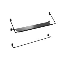 Полка-вешалка Niagara Nova (90 см) черный матовый,1 место арт-NG9020B — фото 1, Полки для ванной и душа