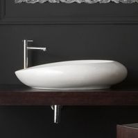 Товар: Раковина Scarabeo MOAI накладная без перелива без отверстий цвет белый арт-8601 - фото 3 Раковина Scarabeo MOAI накладная без перелива без отверстий цвет белый арт-8601 — фото 3, Раковины накладные