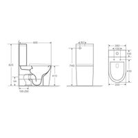 Унитаз напольный Grossman (605х380х825) безободковый,белый матовый с тонкой крышкой,микролифт,смыв торнадо,2 места арт-GR-4450MSQ — фото 9, Напольные унитазы