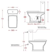 Бачок Artceram Civitas для моноблока цвет белый арт-CIC009 01 00 — фото 3, Комплектующие для туалета