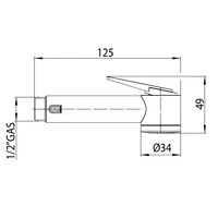 Гигиеническая лейка Bossini Paloma Flat B00462.073 Easy Clean цвет чёрный матовый — фото 1, Гигиенические души