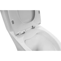 Унитаз-моноблок Azario ANSA 385х695x775 безободковый, в комплекте с сиденьем дюропласт микролифт, белый арт-AZ-2301 — фото 8, Напольные унитазы