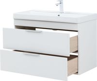 Тумба с раковиной Aquanet Ирис new 90 подвесная 2 ящ. цв. белый глянец 00342092 — фото 9, Тумбы с раковиной