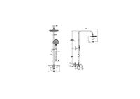 A47208EXP Aquaheat Joy 220B Душевая колонна с термостатом хром VITRA — фото 1, Душевые стойки