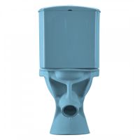 Унитаз-компакт "Вест" косой выпуск, с кнопочной арматурой и сиденьем, голубой SANTERI 1P2018S0600BF — фото 4, Напольные унитазы