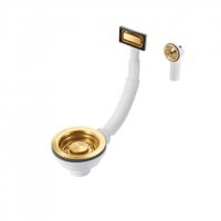 Арматура сливная Milacio золото брашированное арт-MC.013.GD — фото 1, Комплектующие для кухонных моек