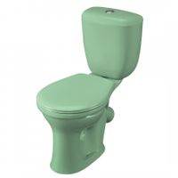 Унитаз-компакт Виктория косой выпуск, н/п., кноп. арматурой и сиденьем полипропилен, салатовый SANTE 1P3016S0400BF — фото 7, Напольные унитазы