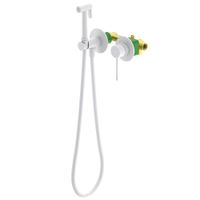 Смеситель встроенный с гигиеническим душем с защитой от ожогов Timo Saona белый матовый арт-2339/16SM — фото 4, Гигиенические души