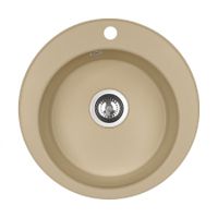 Мойка кухонная ШЕЛЛИ 50, круглая, латте 1A734732SS260 — фото 1, Кухонные мойки