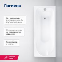 Акриловая ванна Aquanet West NEW 170x70 (с каркасом) 00240463 — фото 10, Акриловые ванны