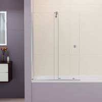 Шторка на ванну RGW SC-46 90x150, профиль хром, стекло прозрачное/8 мм, арт-06114609-11 — фото 1, Шторки для ванной раздвижные