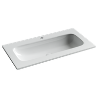 Раковина накладная мебельная Grace прямоугольная 910x457x137 с отверстием под смеситель цвет белый арт-CN7019 — фото 1, Раковины накладные