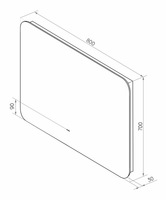 Товар: Зеркало арт-АДХ-02-80/70-14 - фото 4 Зеркало арт-АДХ-02-80/70-14 — фото 4, Зеркала в ванную комнату