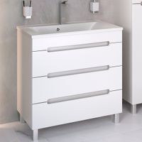 Тумба напольная с умывальником OLIVIA 80 /3 ящ/ AQUA DE MARCO 5080COLI/F/3 — фото 1, Тумбы с раковиной