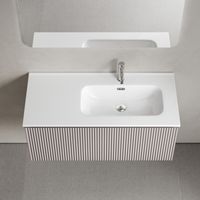 Тумба подвесная SANCOS Snob R 1.0 995х445х406, c одним ящиком оснащенным доводчиками, Doha Soft , арт.SNR1.0100RSM — фото 2, Тумбы под раковину