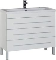 Тумба под раковину Aquanet Верона 100 белый (напольная 3 ящика) арт-00178471 — фото 11, Тумбы под раковину