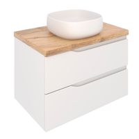 Тумба подвесная NORDIC 80 со столешницей из массива 80см под накладную раковину /AQUA DE MARCO 5080CNOR080/H — фото 3, Тумбы под раковину